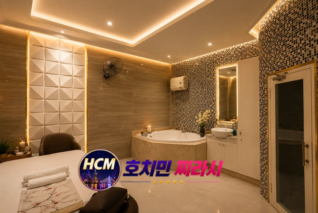 호치민 풍투이 마사지 VIP 룸 분위기입니다.